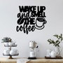 Wallity Wake up Coffee Escultura de Pared de Metal Negra